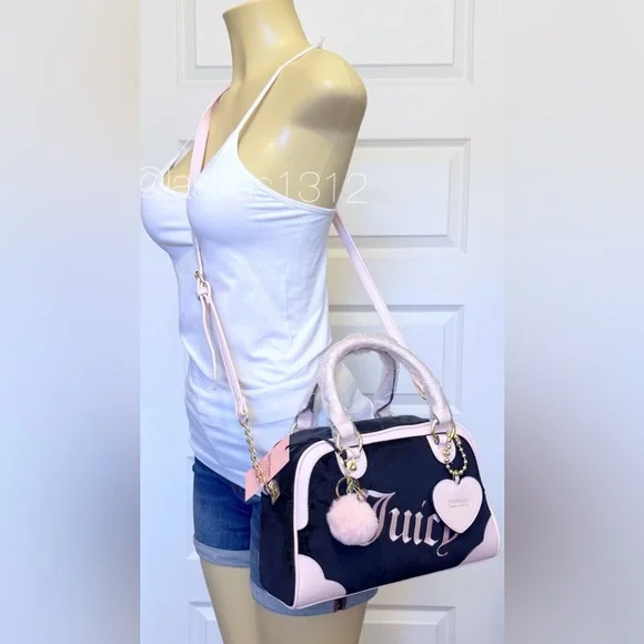 Juicy Couture Black and Pink Satchel - Picture 8 of 8